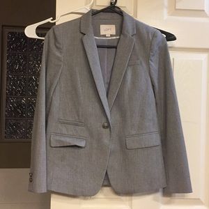 Loft petite suit jacket blazer Gray OP